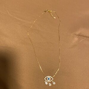 Gold plated Eye Necklace
